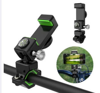 Smartphone Bike Phone Holder With Compass And Led Light